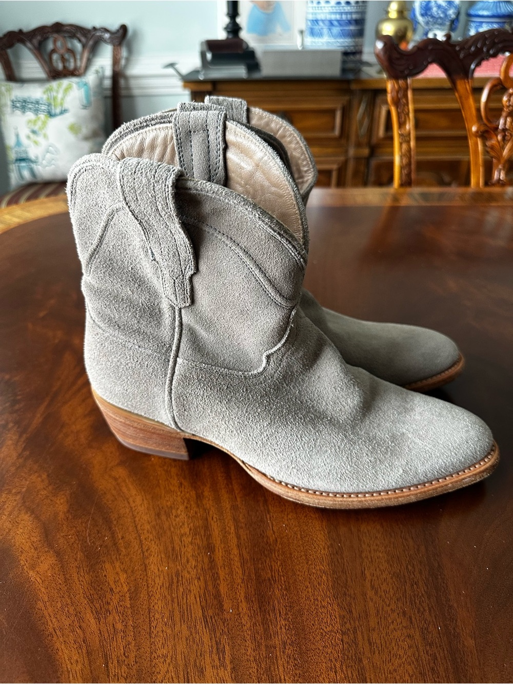 Tecovas The Lucy Suede Western Booties sz 8.5